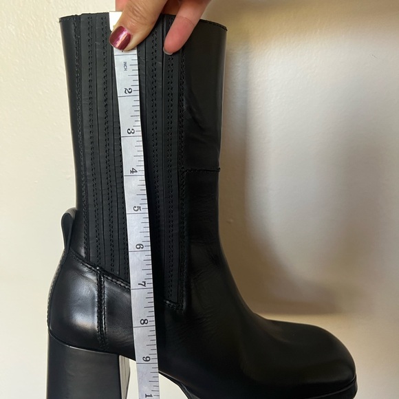 Miista black Leather Women's mid calf Boots - Picture 5 of 10